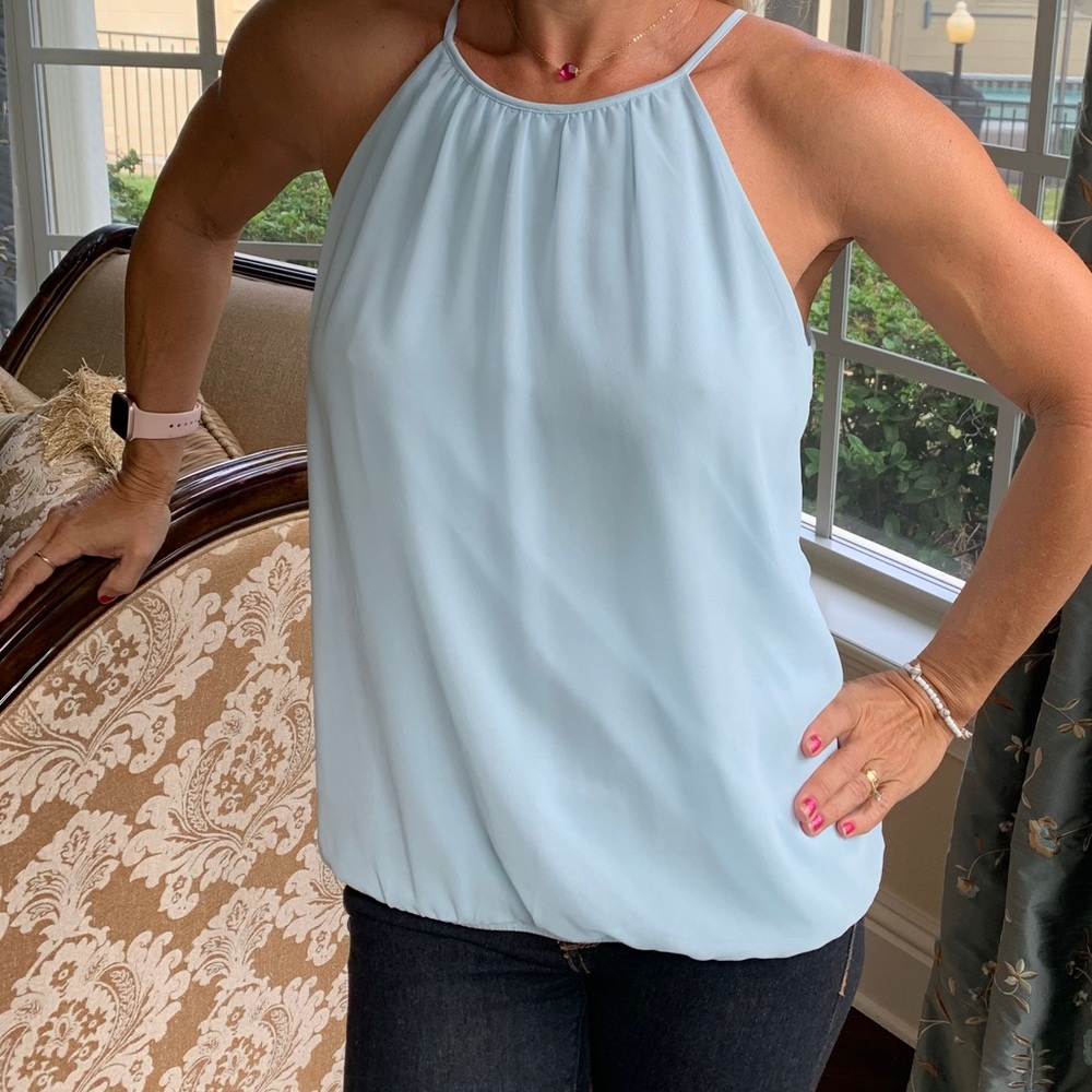 Baby blue tank blouse